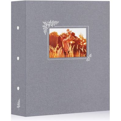 Lanpn Fotoalbum 1000 Taschen, Extra Großes Leinen Einsteckalbum für Vertikale