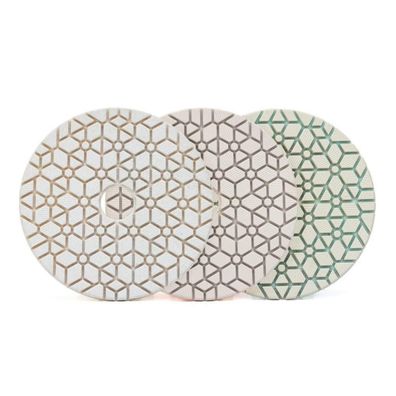 Casaverde Diamant-Polierpads 100 mm, 3-stufig, Nasspolierscheibe für Granit