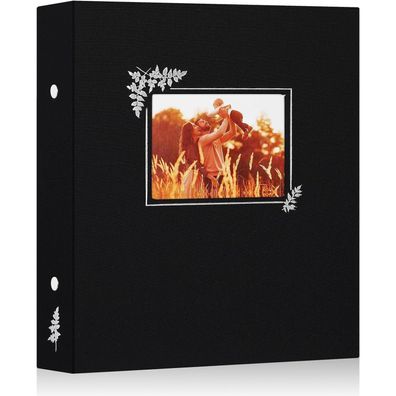 Lanpn Fotoalbum 400 Taschen 11,5x15 cm, Leinen Einsteckalbum für vertikale