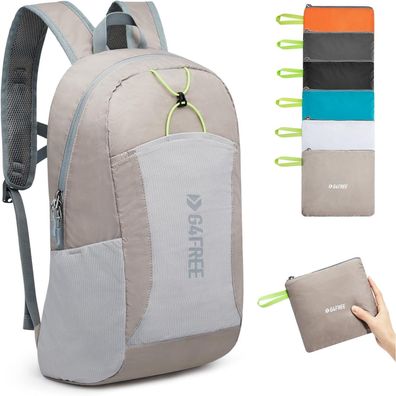 G4Free Faltbarer Leichter Rucksack 25L Unisex Tagesrucksack Wasserdicht für