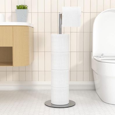 niffgaff Toilettenpapierhalter Stehend aus Edelstahl mit beschwerter Basis