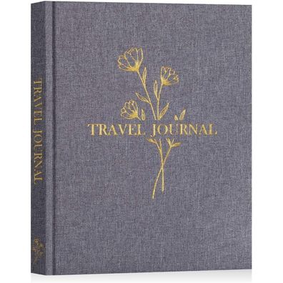 Lanpn Reisetagebuch Notizbuch, 110 Seiten Leinen, Reisejournal zum Ausfüllen