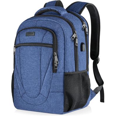 BIKROD Rucksack 17.3 Zoll Laptoptasche mit USB Ladeanschluss, Wasserdicht, Anti