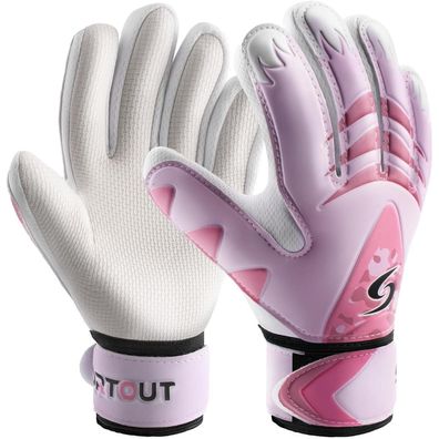 Sportout Torwarthandschuhe für Kinder und Jugendliche, Pink, Größe 6