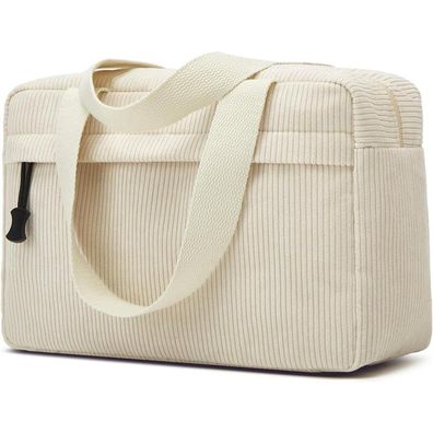 Jiliyote Große Kosmetiktasche aus Cord - Geräumige Kulturtasche für Damen und