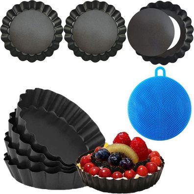 Sinnsally Tartelette Förmchen mit Hebeboden, 8 Stück Mini Tartlettförmchen