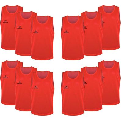Fibogoup Fußball Trainingsweste Rot S - Ideal für Teamtraining und Sportarten