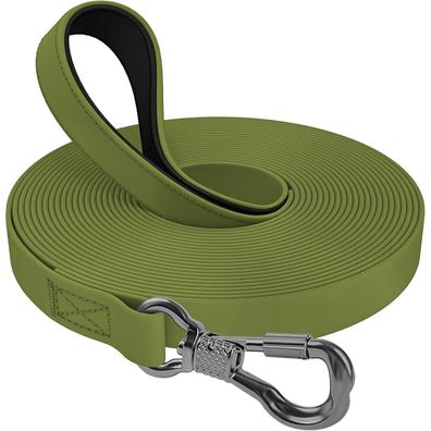 X XBEN Wasserfeste Schleppleine für Hunde, 10M Grün - Robuste Trainingsleine