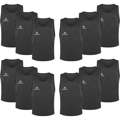 Fibogoup Fußball Trainingsweste S Schwarz - Ideal für Teamtraining, robust und