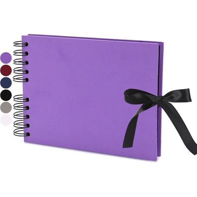 Vienrose DIY Fotoalbum 24x17 cm, 40 Seiten, Lila - Perfekt für Geschenke