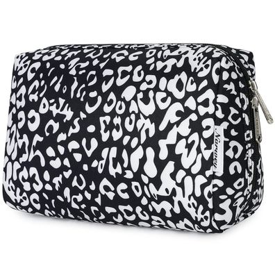Narwey Kosmetiktasche Groß - Schwarzer Leopard - Praktische und stilvolle