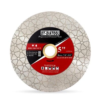 DT-DIATOOL Diamanttrennscheibe 125mm für Porzellan, Fliesen, Keramik, Marmor