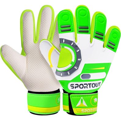 Sportout Torwarthandschuhe für Kinder und Jugendliche, Astronaut-green, Größe 6