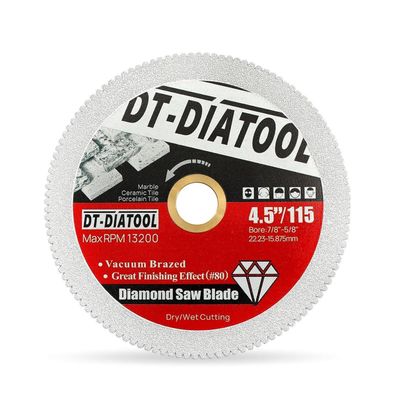 DT-DIATOOL Diamantklinge 115mm für Marmor, Keramik, Fliesen, Granit, Kunststein