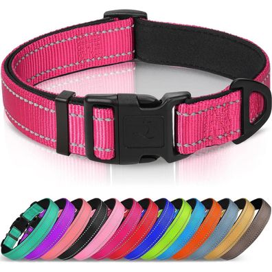 Joytale Gepolstertes Neopren Nylon Hundehalsband für mittelgroße Hunde