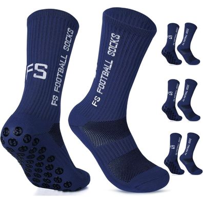 Gohanny 3 Paar Rutschfeste Fußball Socken für Herren, Damen & Kinder - Größen