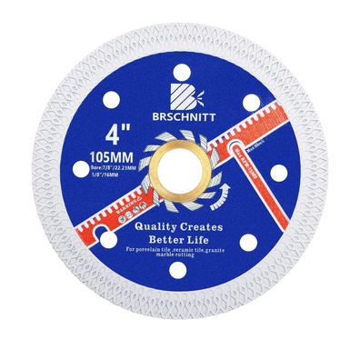 Brschnitt Diamant Trennscheibe 105mm Turbo Mesh für Hartkeramik, Fliesen, Granit