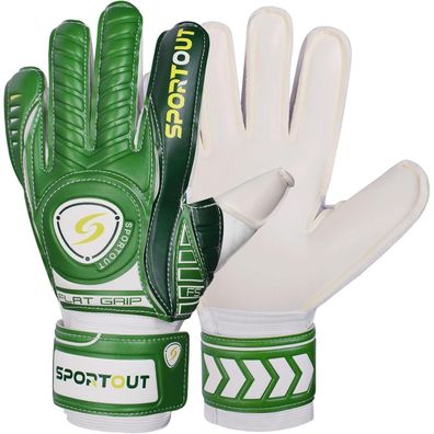 Sportout Torwarthandschuhe mit Fingersave, 4mm Latex, für Kinder, Erwachsene