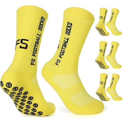 Gohanny Fußballsocken 3 Paar Rutschfest & Atmungsaktiv für Herren, Damen