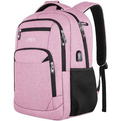Yamtion Schulrucksack für Mädchen und Teenager, Rosa, 35L, Laptopfach bis 15.6