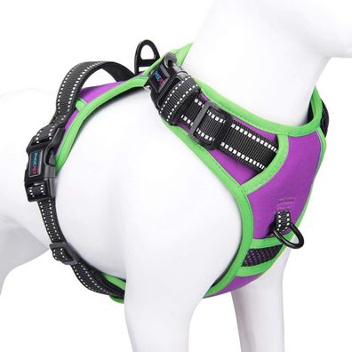 Phoepet 2019 Anti-Zieh-Hundegeschirr, verbessert, reflektierend, verstellbar