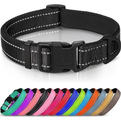 Joytale Gepolstertes Hundehalsband aus Neopren Nylon, Verstellbar
