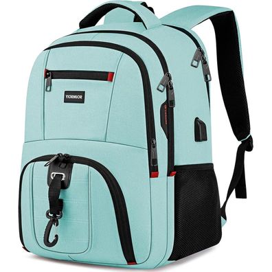 Yiormior Schulrucksack für Damen und Herren, 35L, wasserdicht, mit