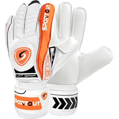 Sportout Torwarthandschuhe mit Fingersave, 4mm Latex, für Kinder, Erwachsene