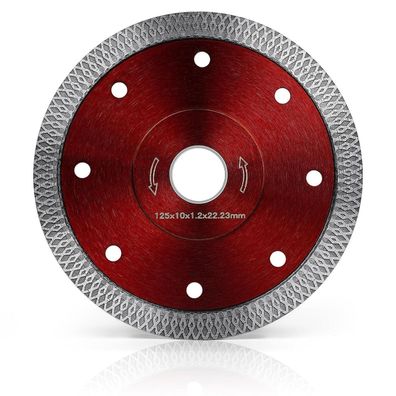 Flintronic Diamant Trennscheibe 125mm, Wellenprofil, Rot