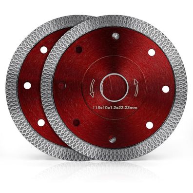 Flintronic Diamanttrennscheibe 115mm, 2 Stück - Extra Dünn, Universal für harte