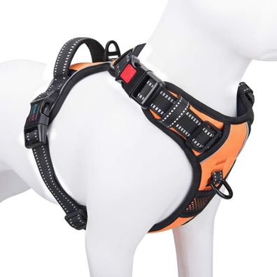 Phoepet Anti-Zieh-Hundegeschirr XS, verstellbar, reflektierend, mit Frontclip
