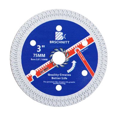 Brschnitt Diamant Trennscheibe 75mm Turbo Mesh für Hartkeramik, Fliesen, Granit