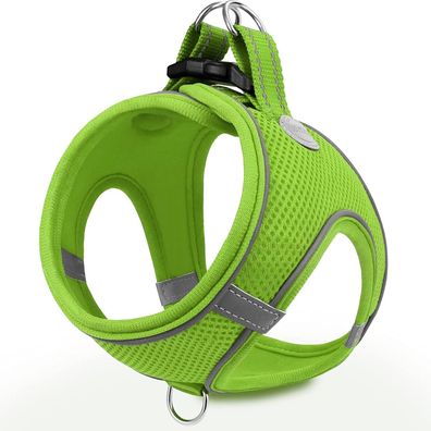 Joytale Hundegeschirr Grün M (Brust 42-47cm) - Reflektierend, Gepolstert