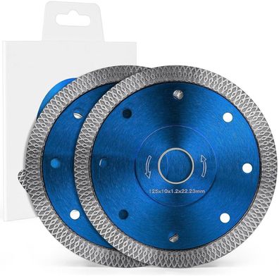 Flintronic Diamant Trennscheiben 125mm (2 Stk.) - Extra Dünn, Universal für