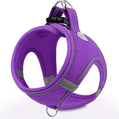 Joytale Hundegeschirr XL Lila, Reflektierend, Weich Gepolstert, Air-Mesh