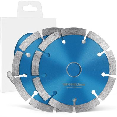 Flintronic Diamant Trennscheiben 125 mm, 2 Stück, Blau - Universal für Fliesen