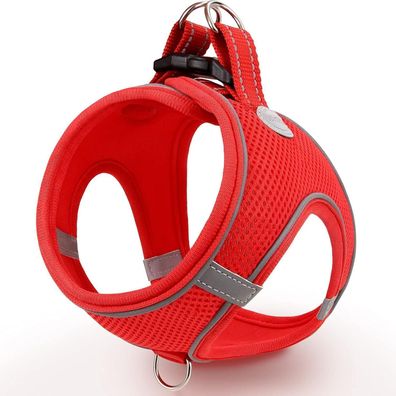 Joytale Hundegeschirr XXS Rot - Reflektierend, Gepolstert, Atmungsaktiv, Leicht