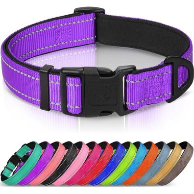Joytale Gepolstertes Hundehalsband aus Neopren & Nylon, verstellbar, weich
