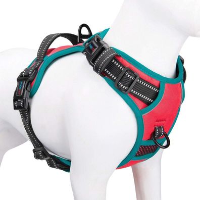 Phoepet 2019 Anti-Zieh-Hundegeschirr, verbessert, reflektierend, verstellbar