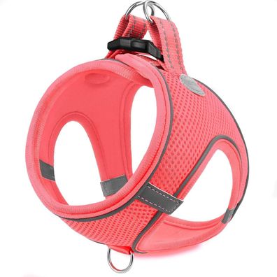 Joytale Hundegeschirr Pink L, Reflektierend & Gepolstert, Air-Mesh