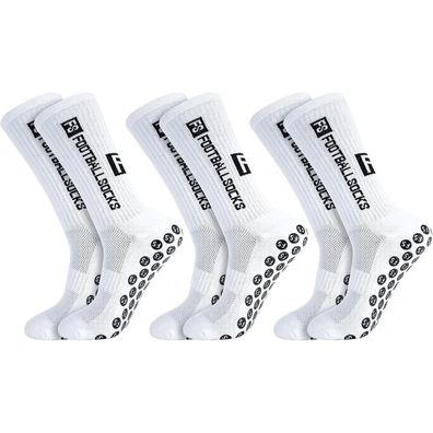 Fantesi 3 Paar Anti-Rutsch Fußballsocken für Herren & Damen, Sportsocken mit