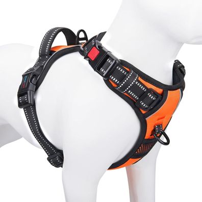 Phoepet Hundegeschirr ohne Zug für kleine Hunde, reflektierende Weste mit