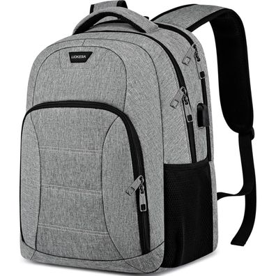 Liokesa Rucksack Herren 15.6 Zoll Laptopfach, Wasserdicht, mit USB