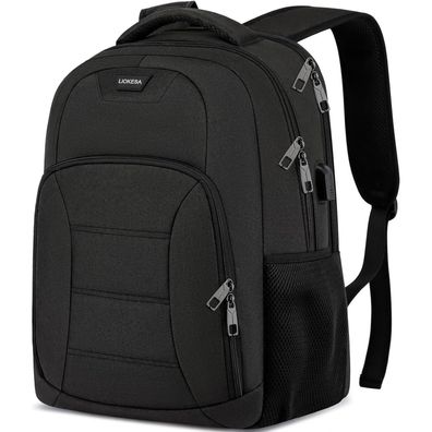 Liokesa Rucksack Herren 15.6 Zoll Laptopfach, Wasserdicht, mit USB für Schule
