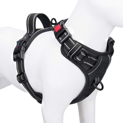 Phoepet Anti-Zieh-Hundegeschirr für kleine Hunde, reflektierend, verstellbar