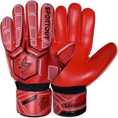 Sportout Torwarthandschuhe mit Fingersave, 4mm Latex, für Kinder, Erwachsene