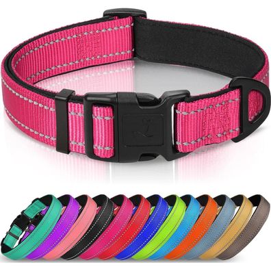 Joytale Gepolstertes Hundehalsband aus Neopren Nylon, Verstellbar