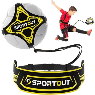 Sportout Fußball Kick Trainer Solo Trainingszubehör für Kinder und Erwachsene