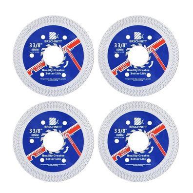 Brschnitt Diamant Trennscheibe 85mm Turbo Mesh - 4 Stück für Fliesen & Granit