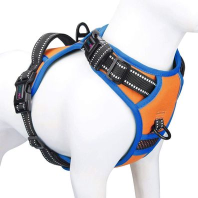 Phoepet Anti-Zieh-Hundegeschirr für kleine Hunde, reflektierend, verstellbar